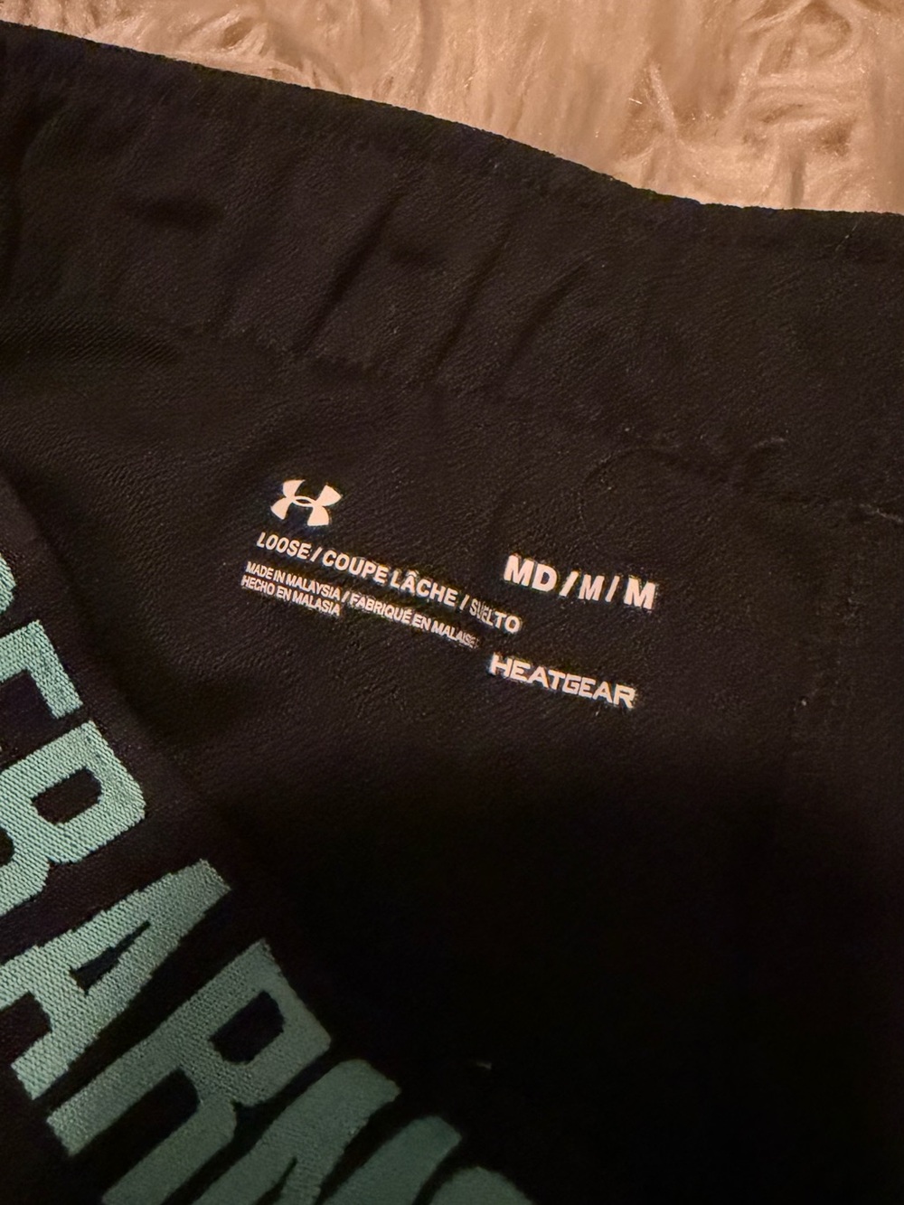 Under Armour Black & Aqua Women's Athletic Running Shorts - Picture 2 of 4
